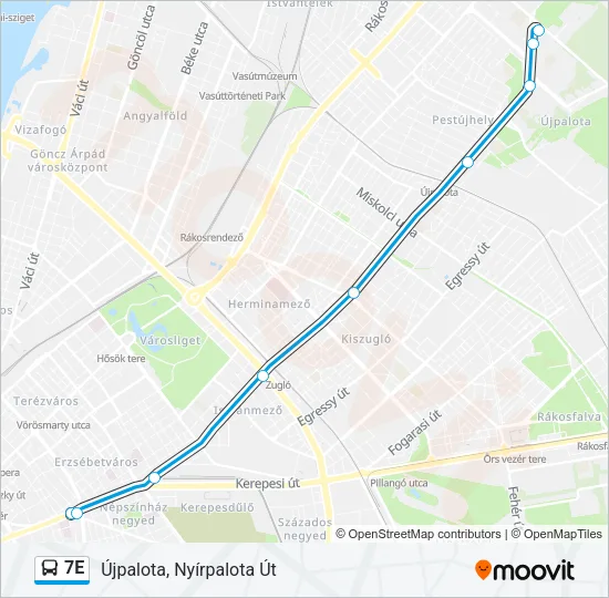7E Bus Line Map