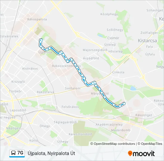 7G Bus Line Map
