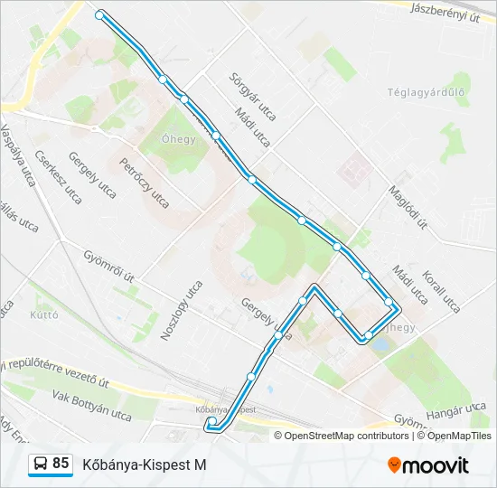 85 Bus Line Map