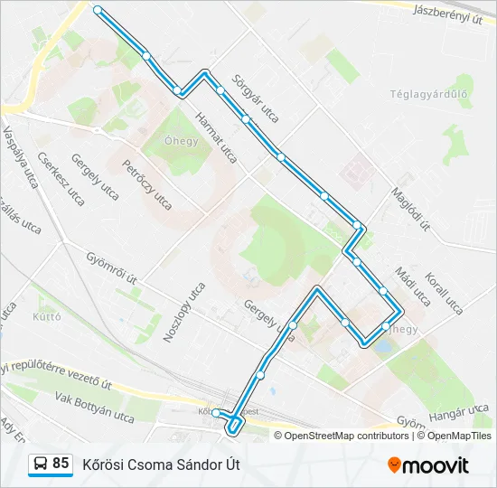 85 Bus Line Map