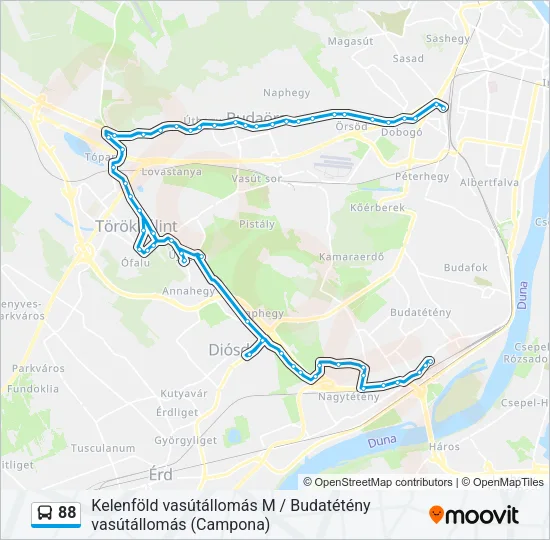 88 Bus Line Map
