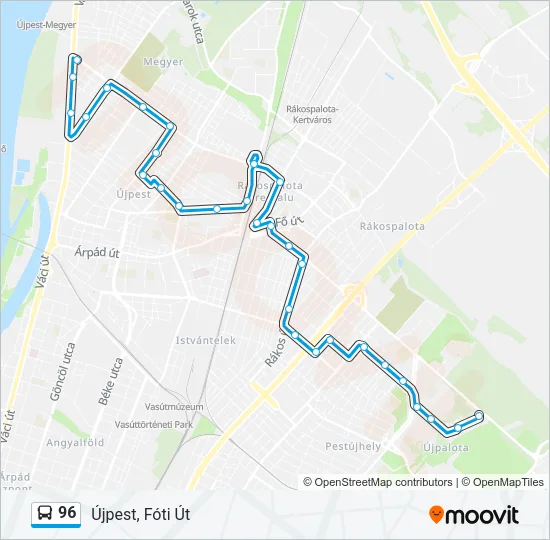 96 Bus Line Map