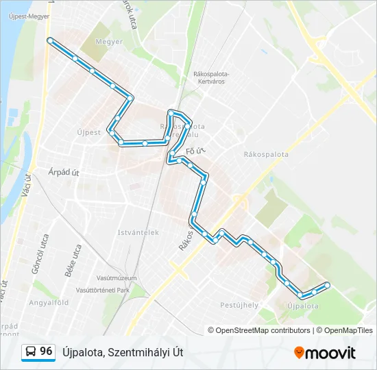 96 Bus Line Map