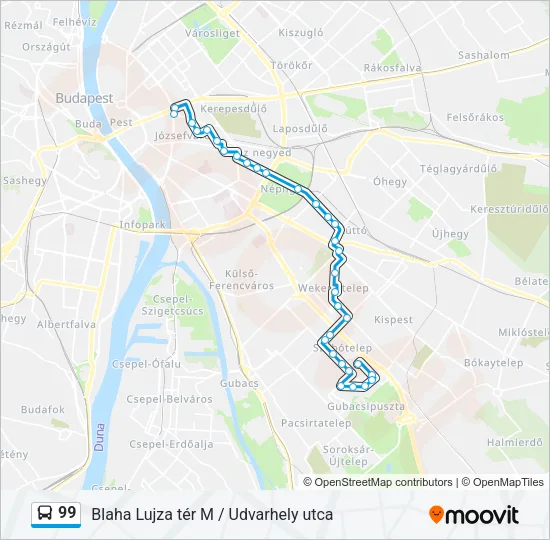 99 Bus Line Map