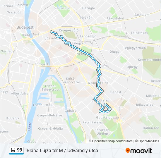 99 bus Line Map