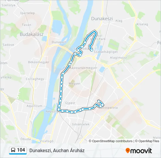 104 Bus Line Map