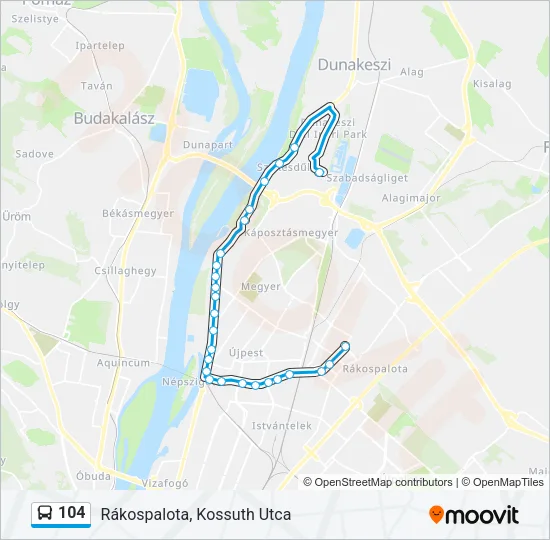 104 Bus Line Map