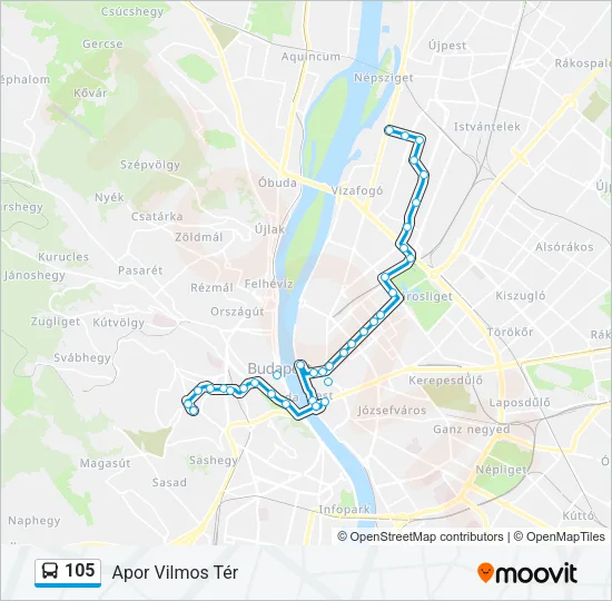 105 Bus Line Map