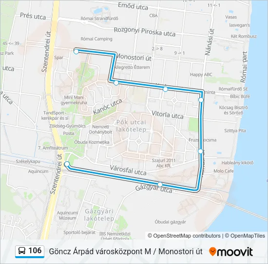 106 Bus Line Map