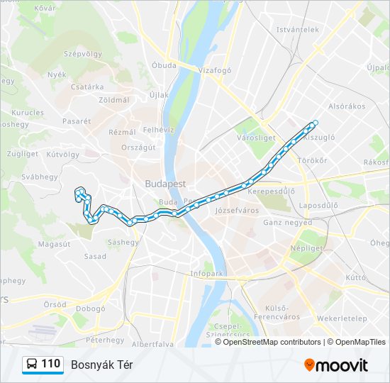 110 bus Line Map