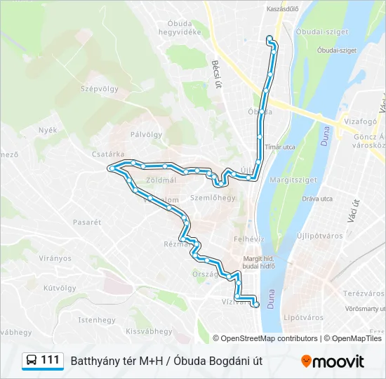 111 Bus Line Map
