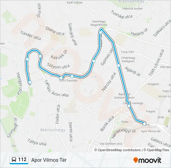 112 Bus Line Map