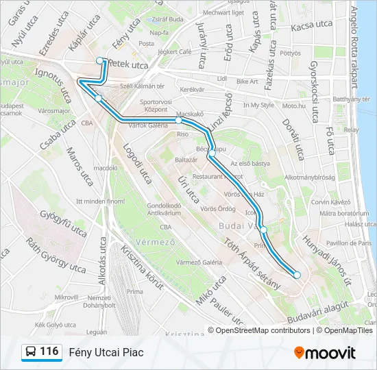 116 Bus Line Map