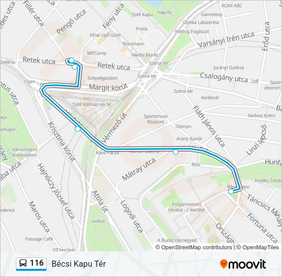 116 Bus Line Map
