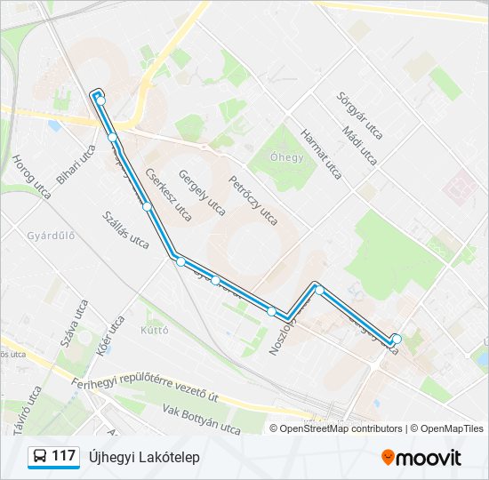 117 bus Line Map