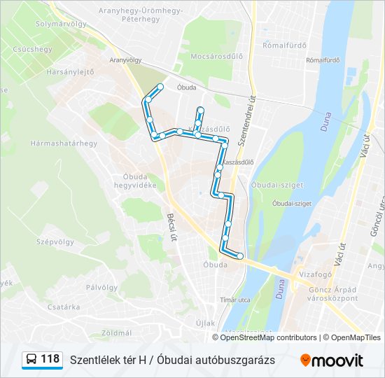 118 bus Line Map