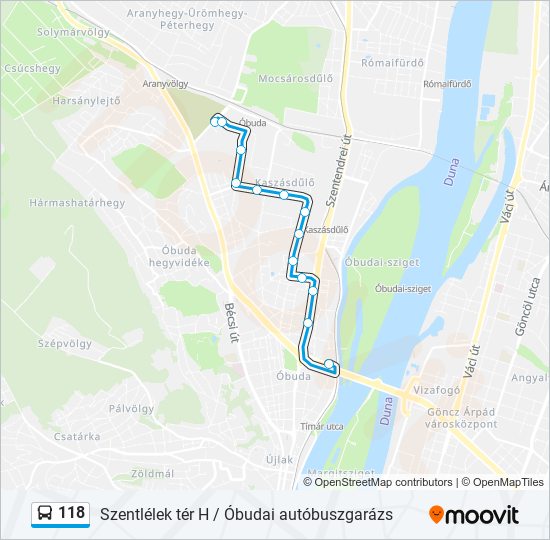 118 bus Line Map