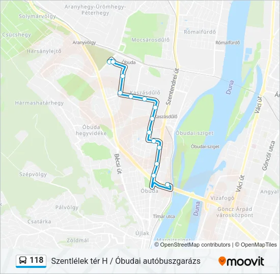 118 Bus Line Map