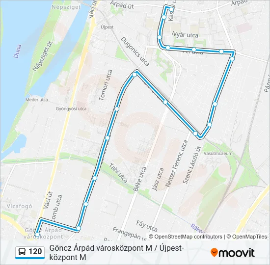 120 Bus Line Map