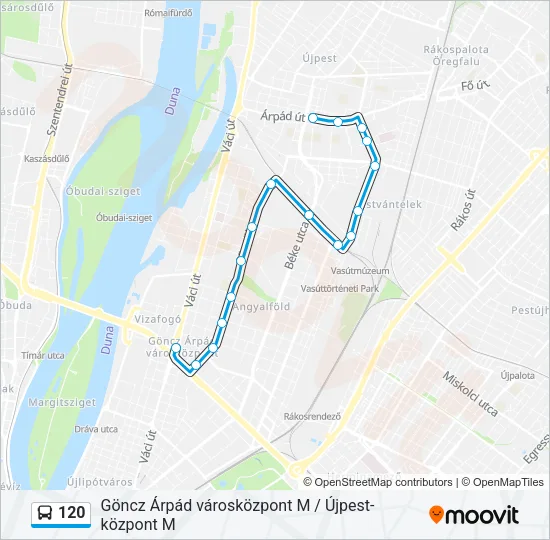 120 Bus Line Map