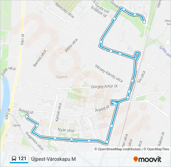 121 Bus Line Map
