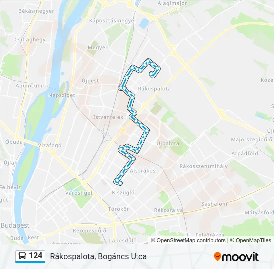 124 Bus Line Map