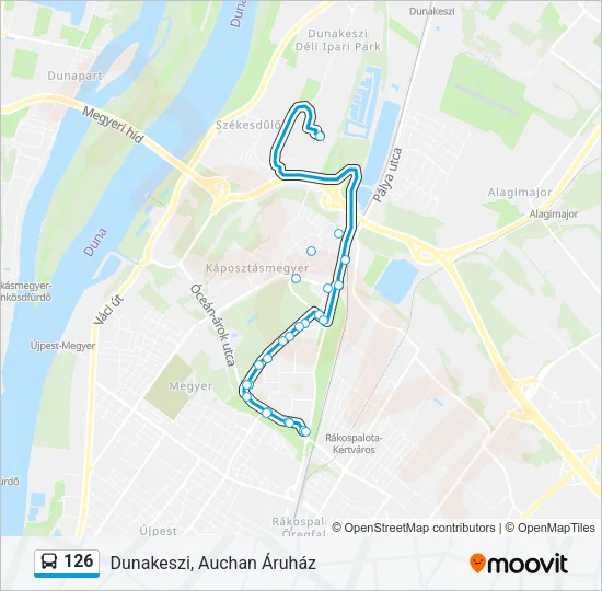 126 Bus Line Map
