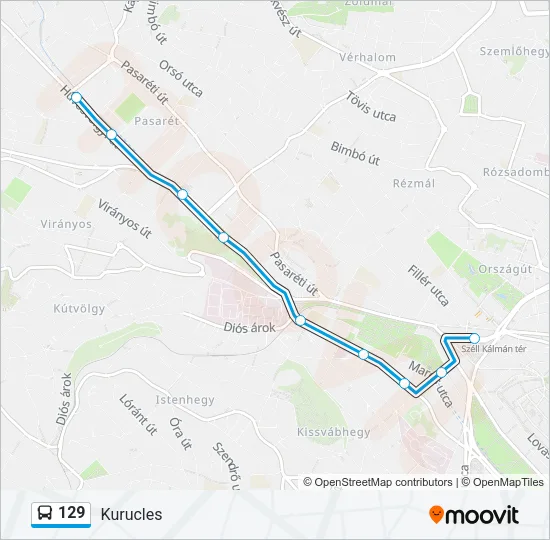 129 Bus Line Map