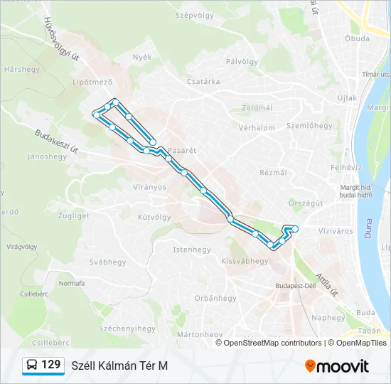 129 Bus Line Map