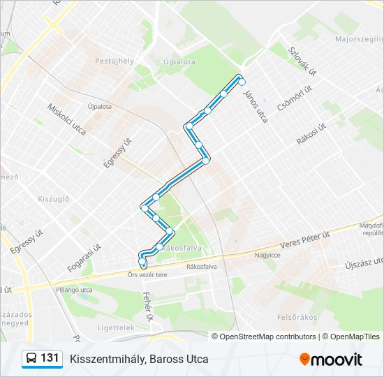 131 bus Line Map