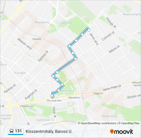 131 Bus Line Map
