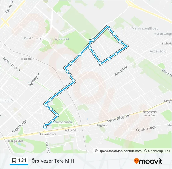 131 Bus Line Map