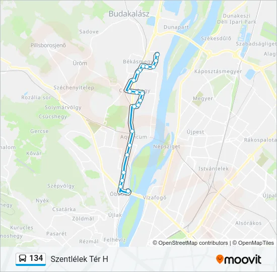134 Bus Line Map