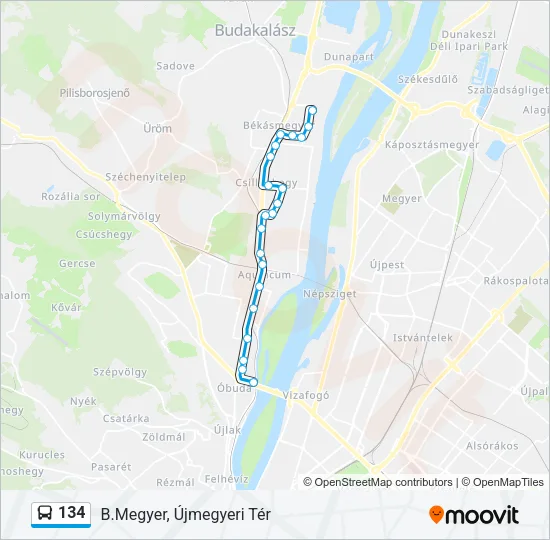 134 Bus Line Map