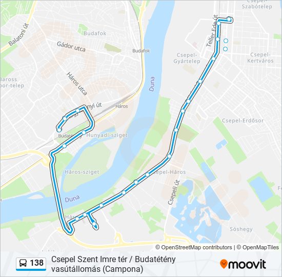 138 bus Line Map