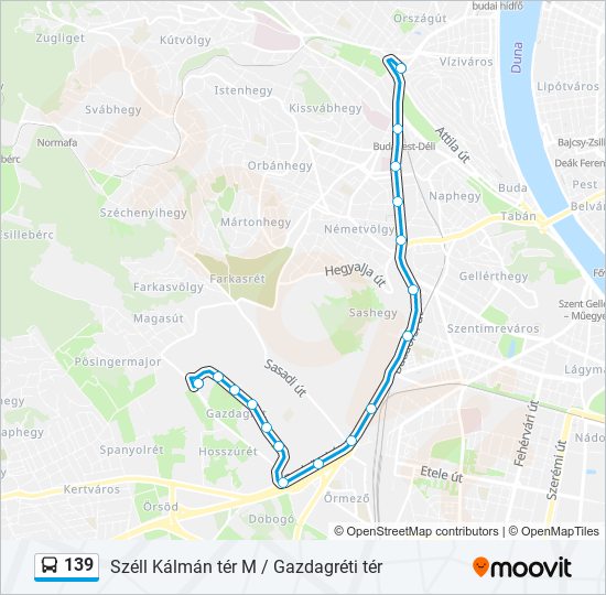 139 bus Line Map