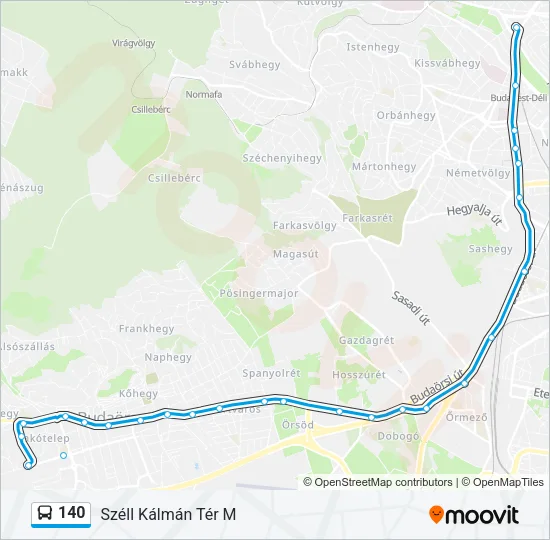 140 Bus Line Map