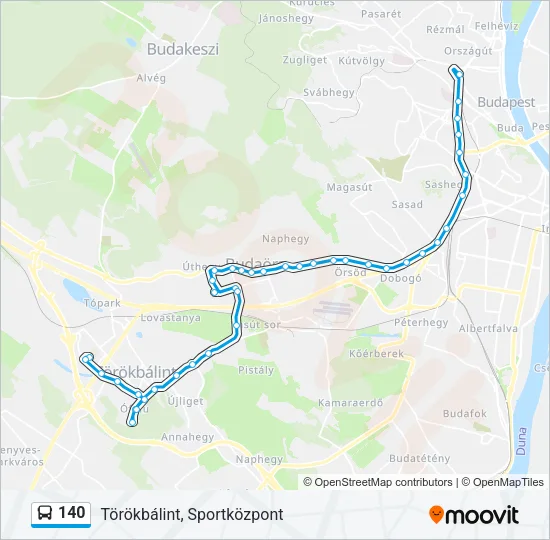 140 Bus Line Map