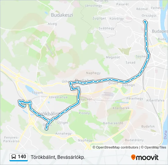 140 Bus Line Map