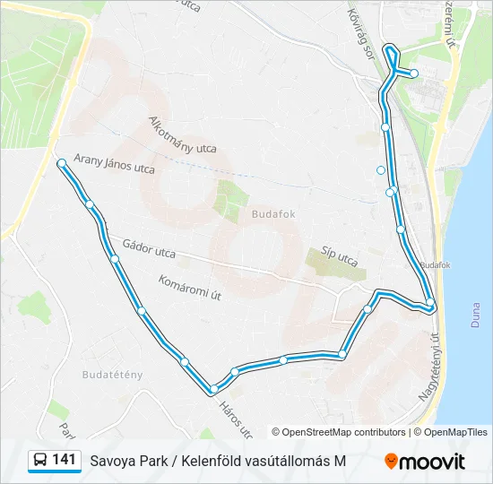 141 Bus Line Map