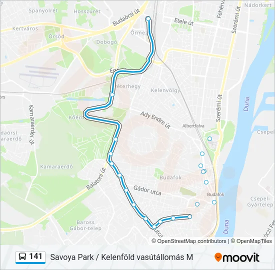 141 Bus Line Map