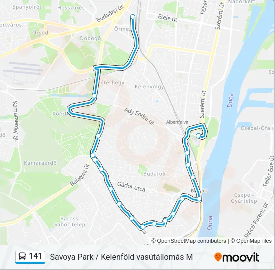 141 Bus Line Map