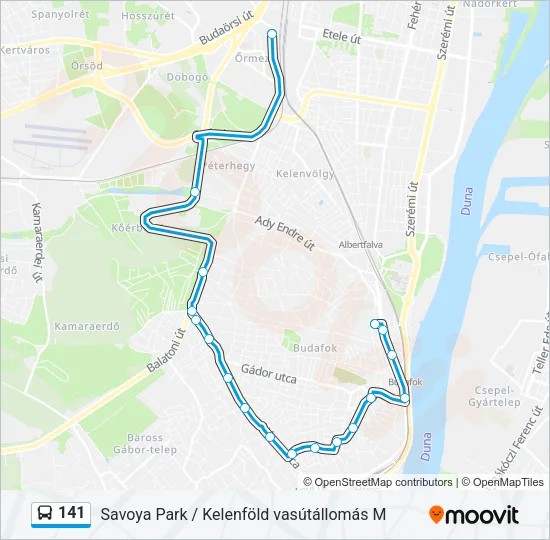 141 Bus Line Map
