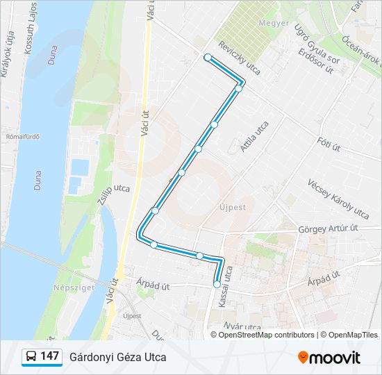 147 bus Line Map