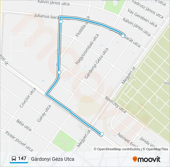 147 Bus Line Map