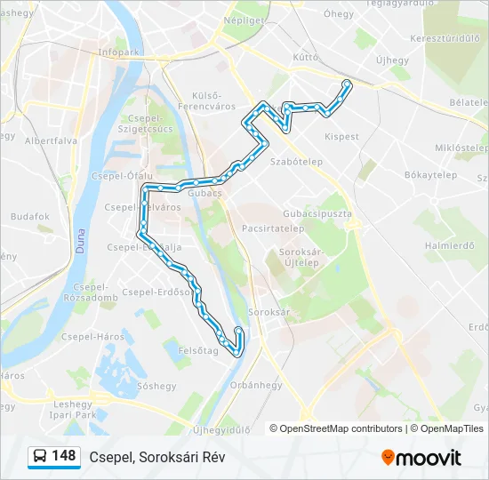 148 Bus Line Map