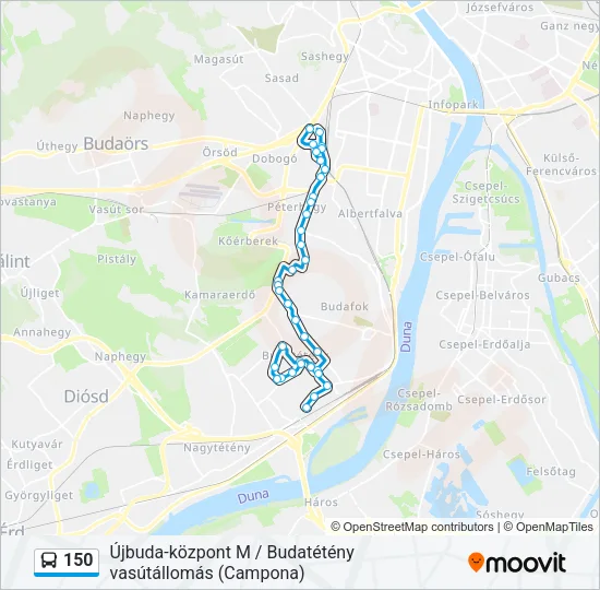 150 Bus Line Map