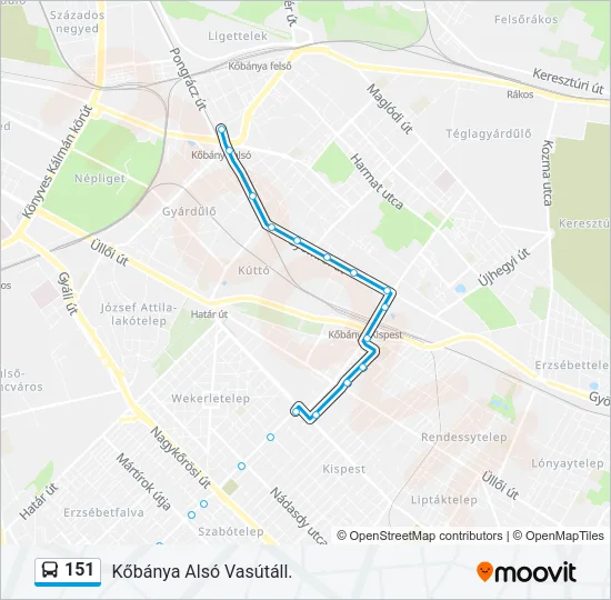 151 Bus Line Map