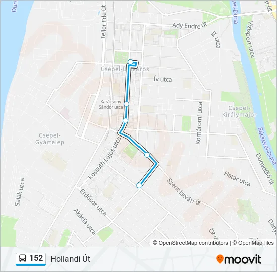 152 Bus Line Map