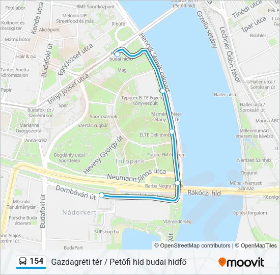 154 Bus Line Map